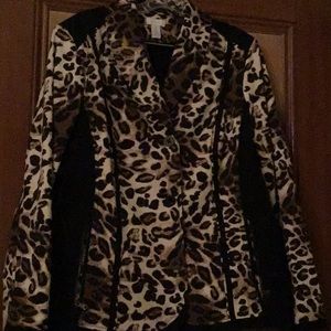 Chico’s leopard print jacket.